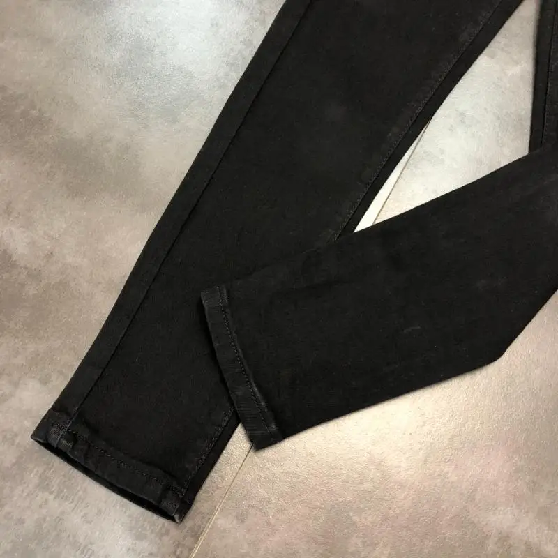 new autumn gold chain waist chain solid color stretch Slim jeans women