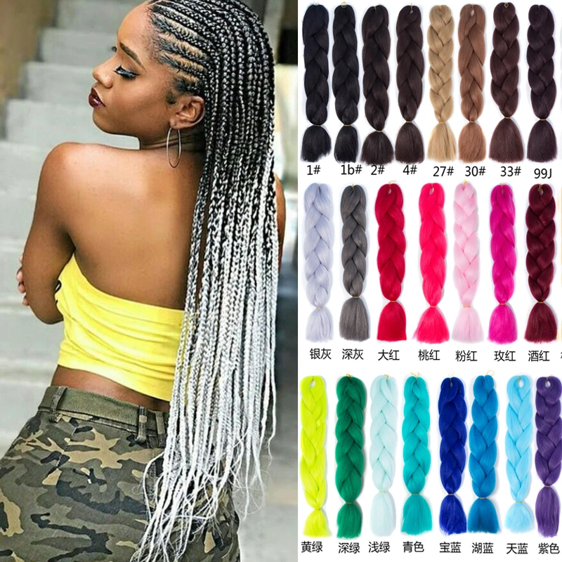 Lvhan 24Inch Ombre Sintetis Crochet Jumbo Kepang Gaya Rambut Rambut Pirang Merah Biru Mengepang Rambut Aksesoris Synthetic Mengepang Rambut|Jumbo Kepang| - Aliexpress