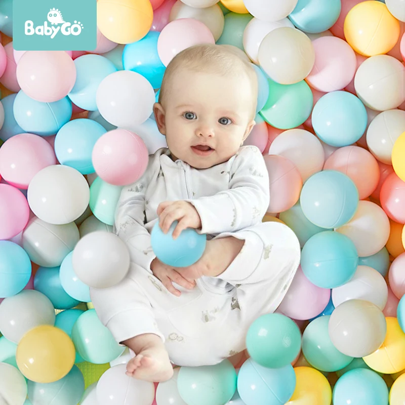 BabyGo 100 шт./лот 7 см Детские Красочные Мячи Мягкие пластиковые безвкусные Детские Ванны Игрушка для плавания воды бассейн океан мяч игрушки для детей