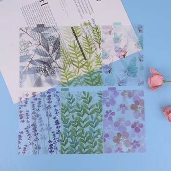 

A5/A6/A7 6 Holes Colored index Page Spiral Book Loose Leaf Notebook Category Page Office Planner Accessories