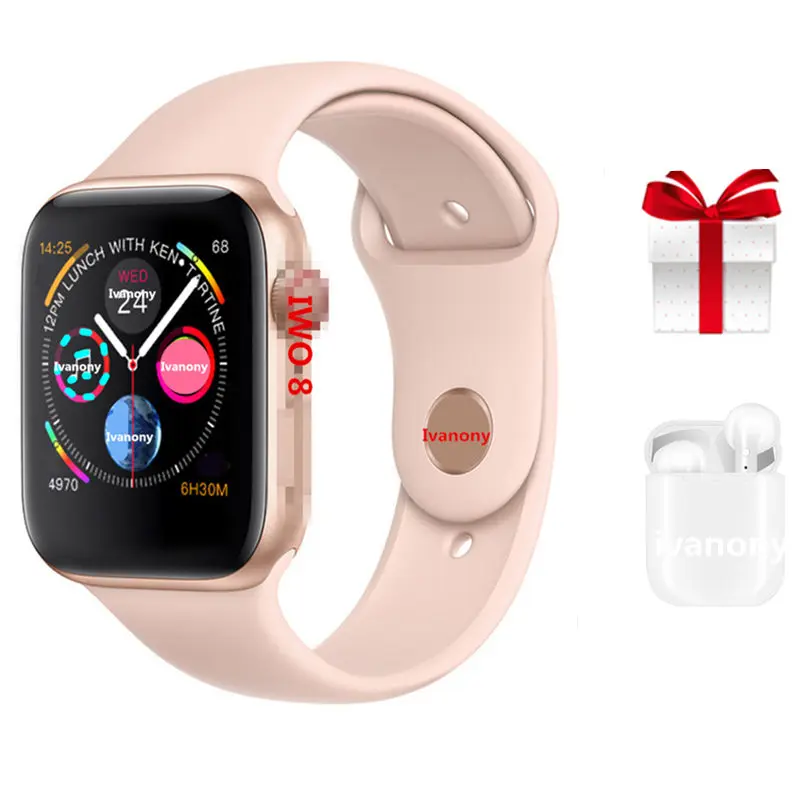 

IWO 8 Smartwatch +Earphones/Set Bluetooth Smart Watch Men with Phone Call Remote Camera for IOS Apple iPhone Android Samsung