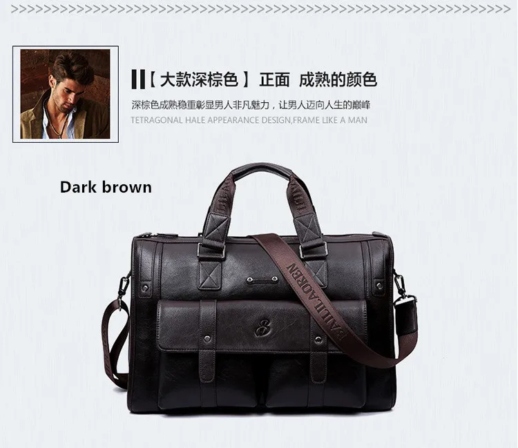 Горячая распродажа! новая кожаная мужская сумка портфель сумка брендовая дизайнерская мужская сумка на плечо сумка для ноутбука 14