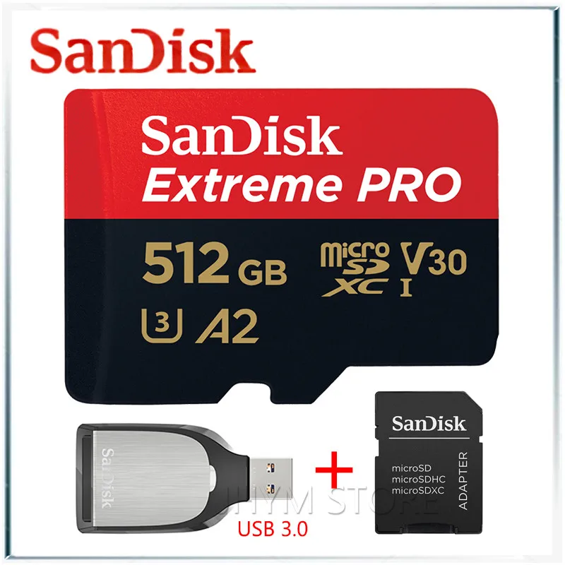 Sandisk Экстрим pro micro sd карта 256 ГБ san диск tf карта памяти cartao de memoria micro sd карта s carte micro sd 32 ГБ 512 Гб карта - Емкость: 512GB Sets