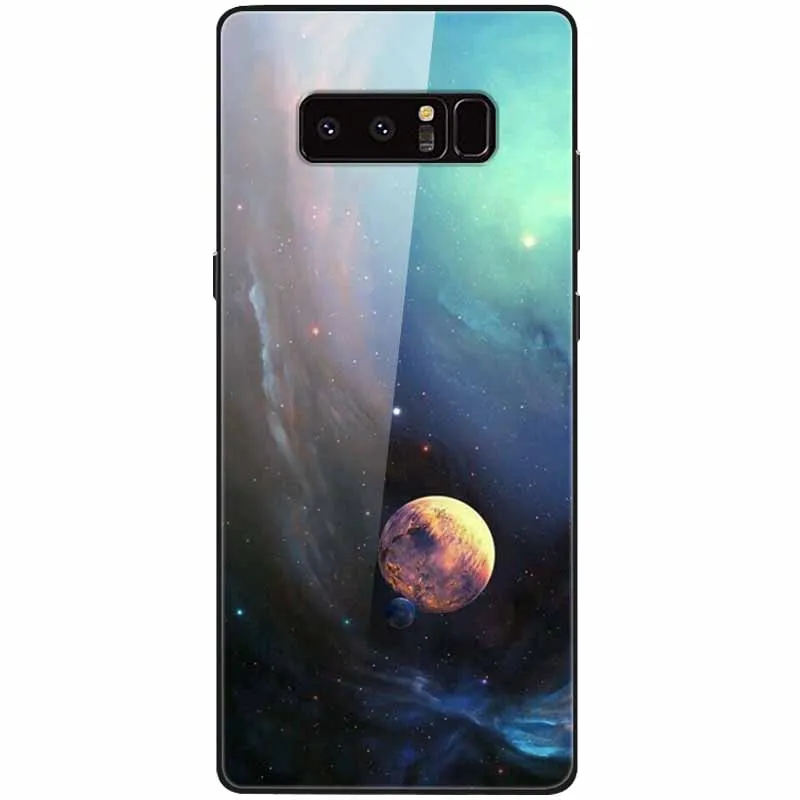 cute phone cases for samsung  Tempered Glass Cover For Samsung Note 8 Case Note9 Hard Protective Funda For Samsung Galaxy Note 10 Plus 9 Cases Luxury Bumper kawaii phone case samsung Cases For Samsung