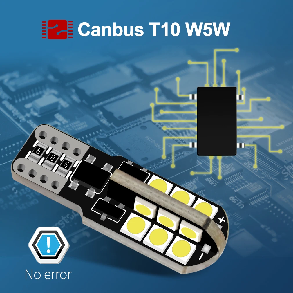 6Pcs  Canbus T10 W5W Led  WY5W 168 194 ڵ ׸   ȣ  12V 