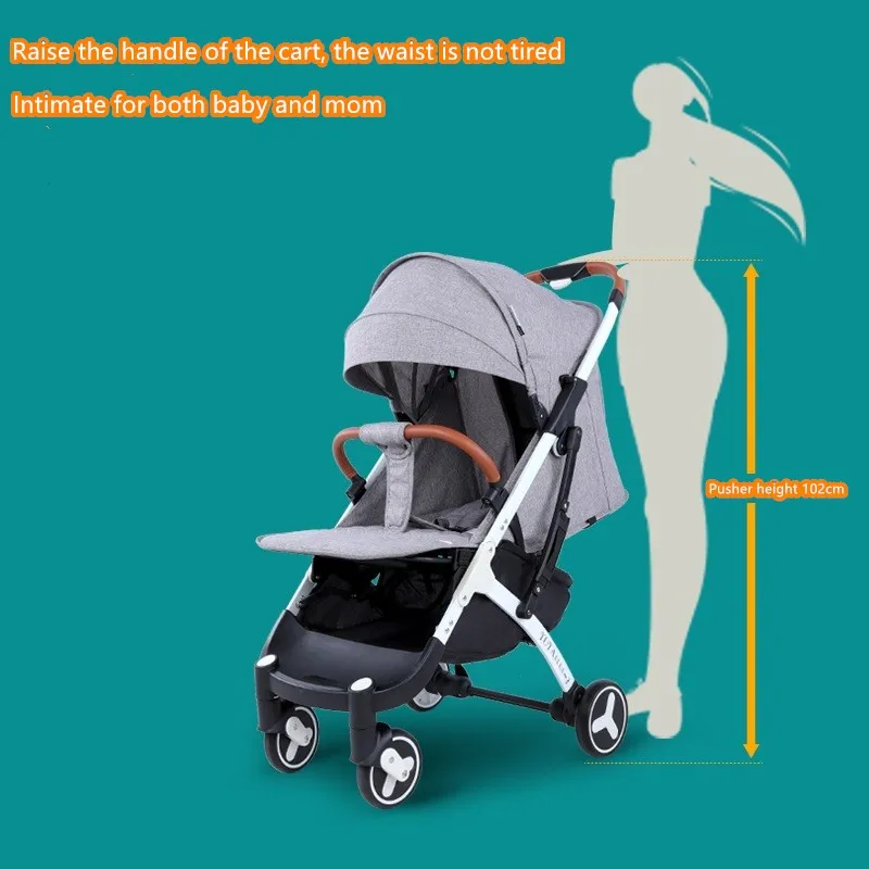 YOYAPLUS 3 детская коляска кг, светильник, коляска для новорожденных, зонт, складная переносная коляска для путешествий, автомобиль на самолете