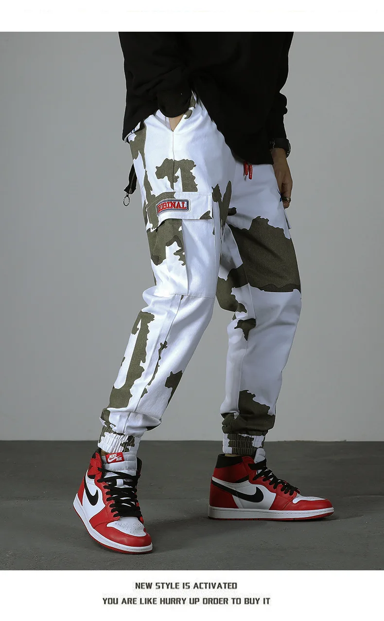 Zogaa Men Camouflage Military Pants Mens Jogger Autumn Cargo Pants Loose Comfortable Cargo Trousers Camo Joggers Pants