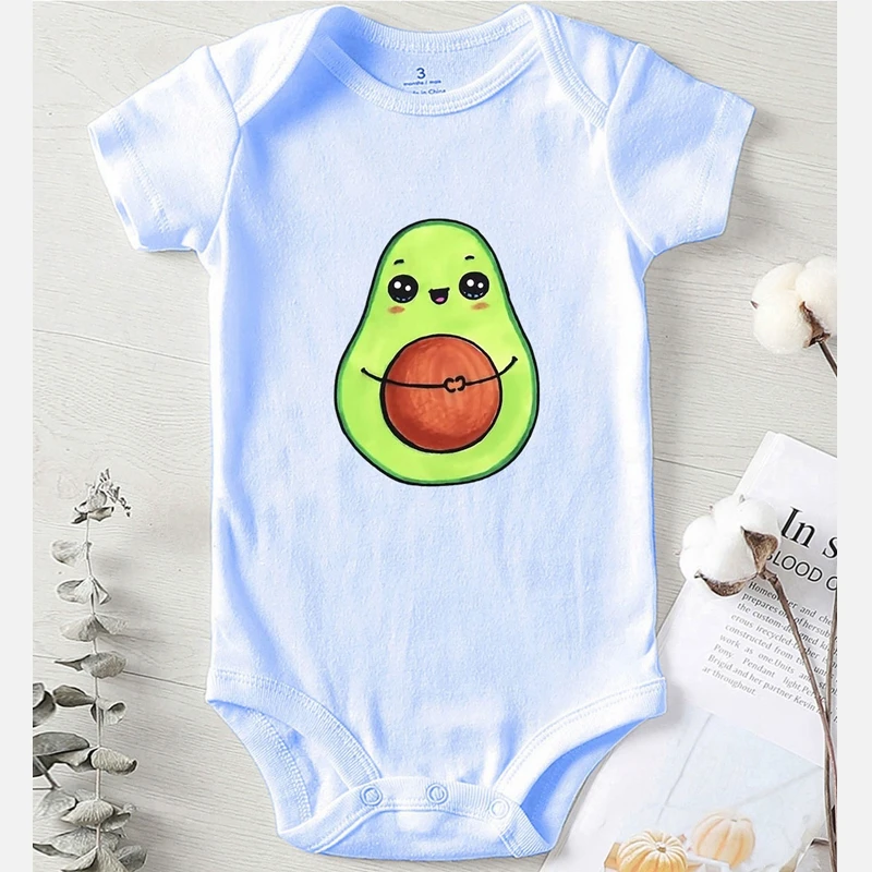 Baby Boy Summer Clothes Cotton Jumpsuit Kids Autumn Newborn Girl Outfits Winter Bodysuit for Newborns Print Avocado Infant Warm Baby Bodysuits 