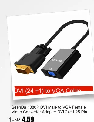 SeenDa адаптер hdmi-vga цифро-аналоговый видео аудио VGA к Hdmi для ПК ноутбук планшет мужчин конвертер с разъемом адаптер