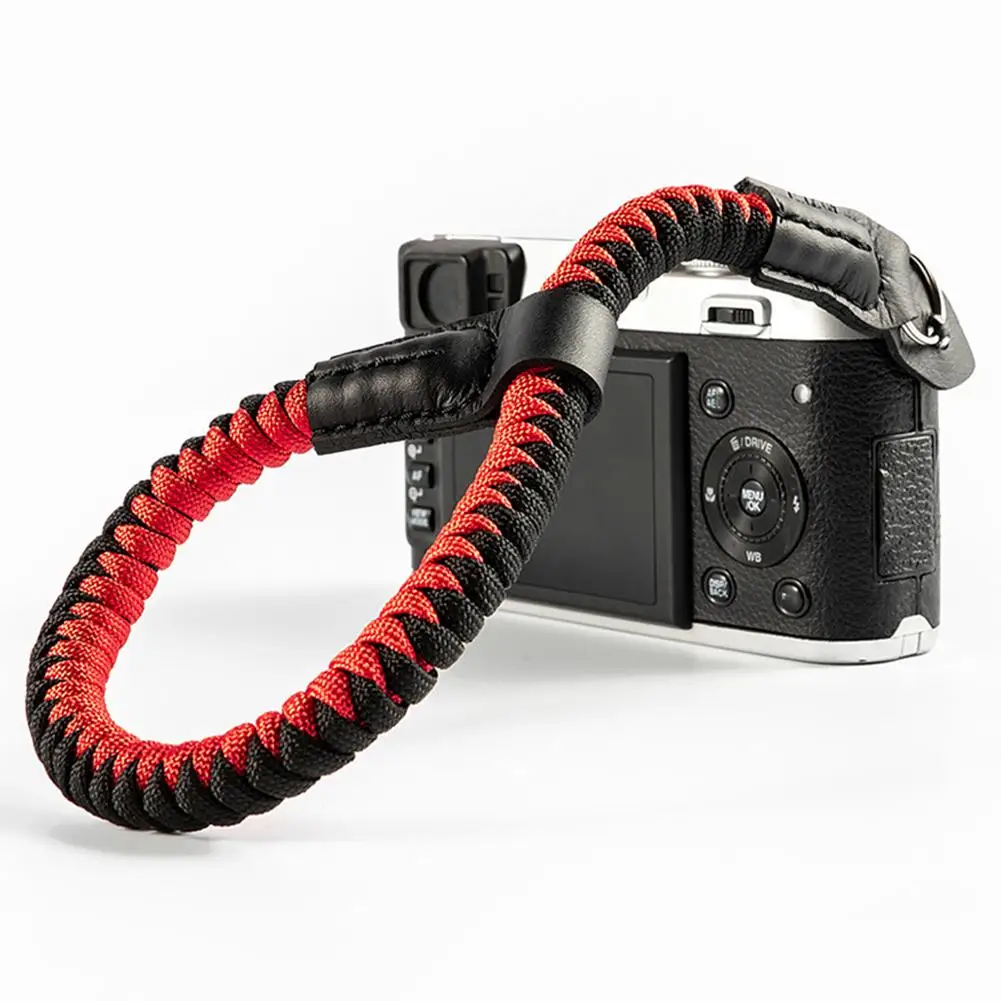 Dixykooker ремешок на запястье для SLR/DSLR камеры Профессиональный Мягкий ручной захват - Цвет: Black red