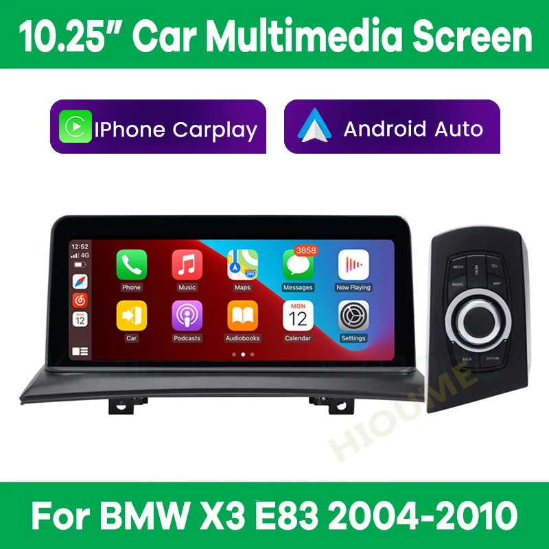 Автомагнитола Apple CarPlay 10 25 дюйма Android для BMW X3 E83 2004-2010 сенсорный экран | Автомобили и