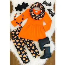 PUDCOCO/комплекты из 3 предметов для маленьких девочек комплект из футболки и штанов, осенняя одежда для малышей, спортивный костюм британская поддержка