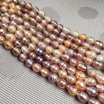 

Fashion Natural Freshwater Pearl Beaded Irregular Punch Loose Spacer Beads for Jewelry Making DIY Bracelet Necklace Accessories