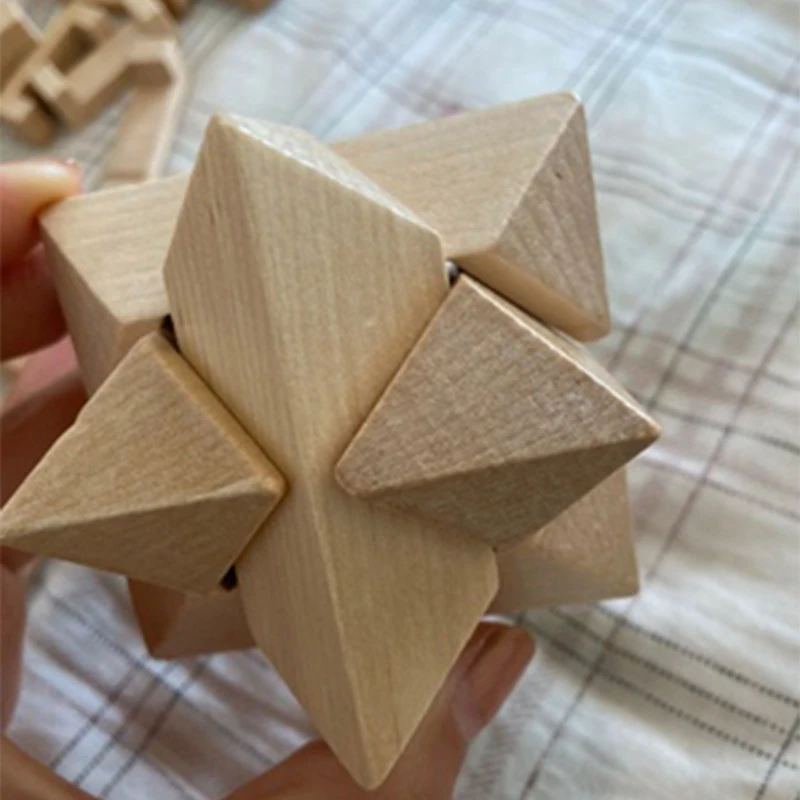 3d Wooden Interlocking Burr Puzzles 