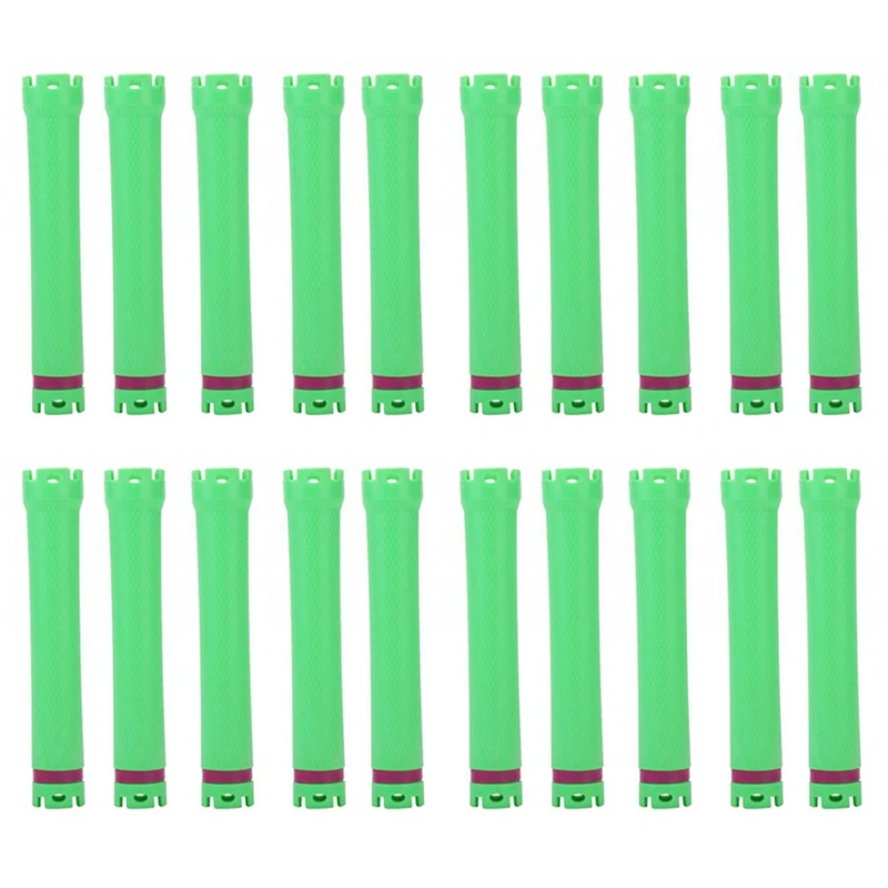 Мягкие бигуди для волос, 20 шт., 24 В, для укладки волос, водонепроницаемый инструмент для красоты, бигуди, стержни для волос - Цвет: White 16mm