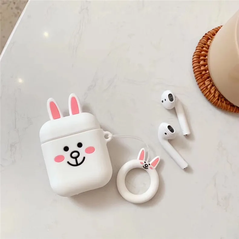 as pic show Кремнезема Bluetooth наушники чехол с рисунками из мультфильмов; с принтом цифр и букв; с чехол Обложка для Apple Airpods чехол Беспроводной набор наушников крышка с защитой от повреждений и кольцом - Цвет: as pic show