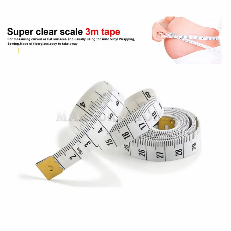 Soft 3m 300cm sewing tailor's tape body measuring ruler tailor's soft tape  measuring tape