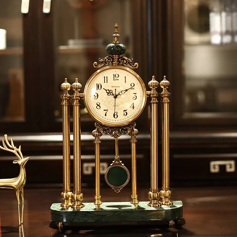 nordic metal fashion clock living room bedroom creative office small old desk clock antique table masa saati clocks by50dc desk table clocks aliexpress