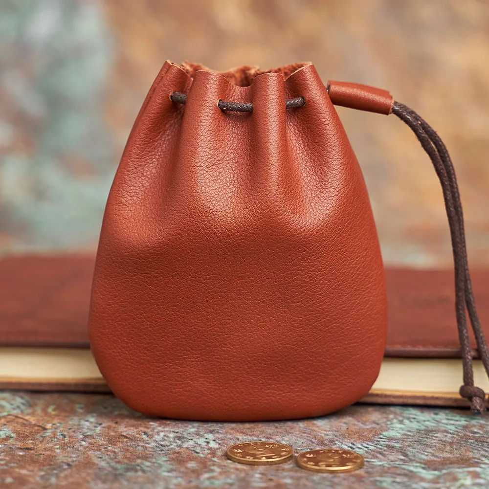 Coin Purse Genuine Leather Vintage Small for Men Women