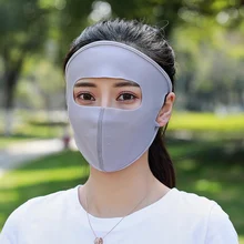 2 шт женская маска от солнца Ices шелковая тонкая дышащая анти-УФ маска для лица JS24