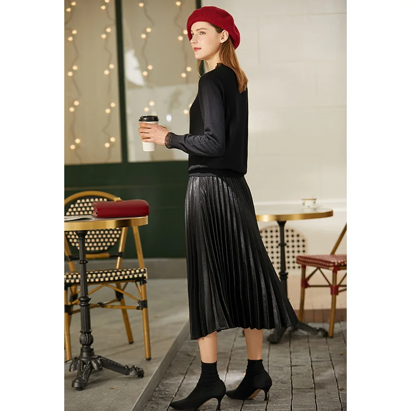 Amii Minimalism Winter Fashion 100%wool Sweaters