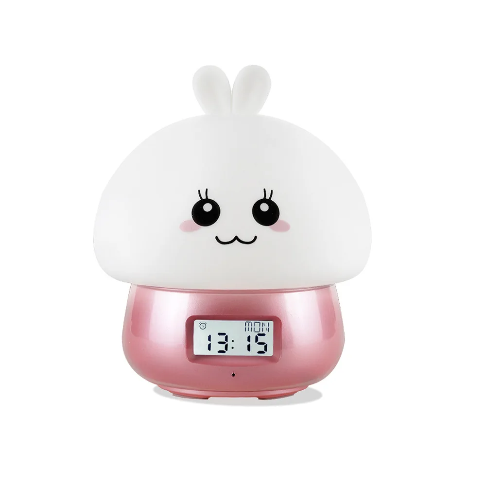 

Mascot Wake-up Light Manufacturers Direct Selling Cross Border for Cute Pet Rabbit Alarm Clock around USB Silicone Night Lamp