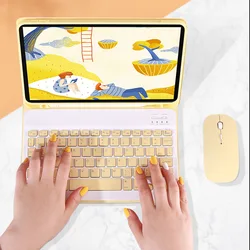 Aplicável a 2021 novo ipad pro11 teclado caso protetor 10.2 bluetooth mouse 2018 9.7 Polegada ipad 7th geração caso