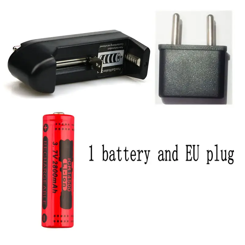 GTF 14500 3,7 V 2800mAh литий-ионная аккумуляторная батарея для светодиодный фонарик налобный фонарь литий-ионные батареи с зарядным устройством Прямая - Цвет: 1pc and EU plug