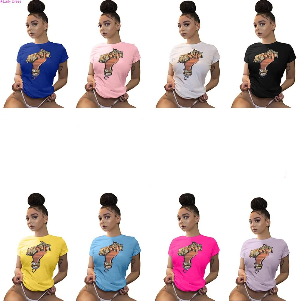 2020 новые летние женские с короткими рукавами и круглым вырезом повседневные футболки принтом больше денег