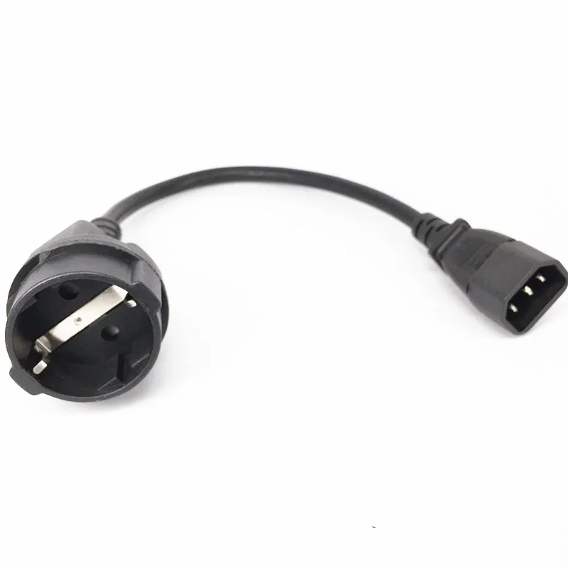 UPS PDU Power Extension Cord IEC 320 C14 Male To CEE7/4 European Female Adapter Cable 30cm