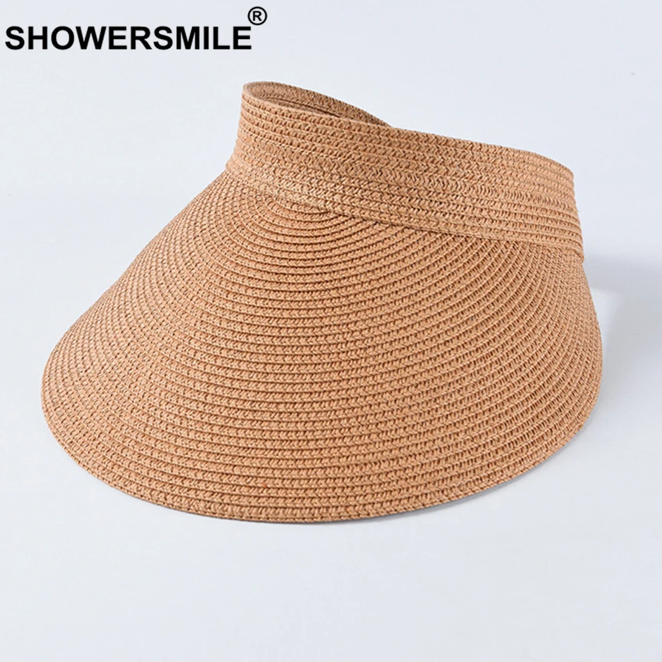 SHOWERSMILE соломенный козырек женская бежевая Кепка с широкими полями кепка для