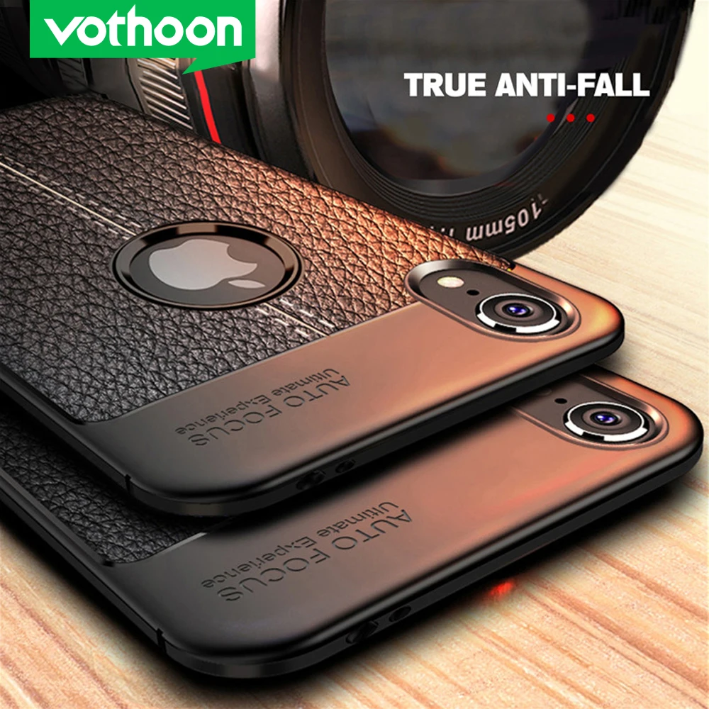 Силиконовый чехол Vothoon из искусственной кожи для iphone 12 Pro Max Mini 11 Xr Xs 6s 7 8 Plus 5se