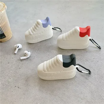 

3D Cute Cartoon Little white shoes For Apple Airpods Pro 1 2 Earphone Case For airpods 2 Cover Silicone Headphones Charging Box