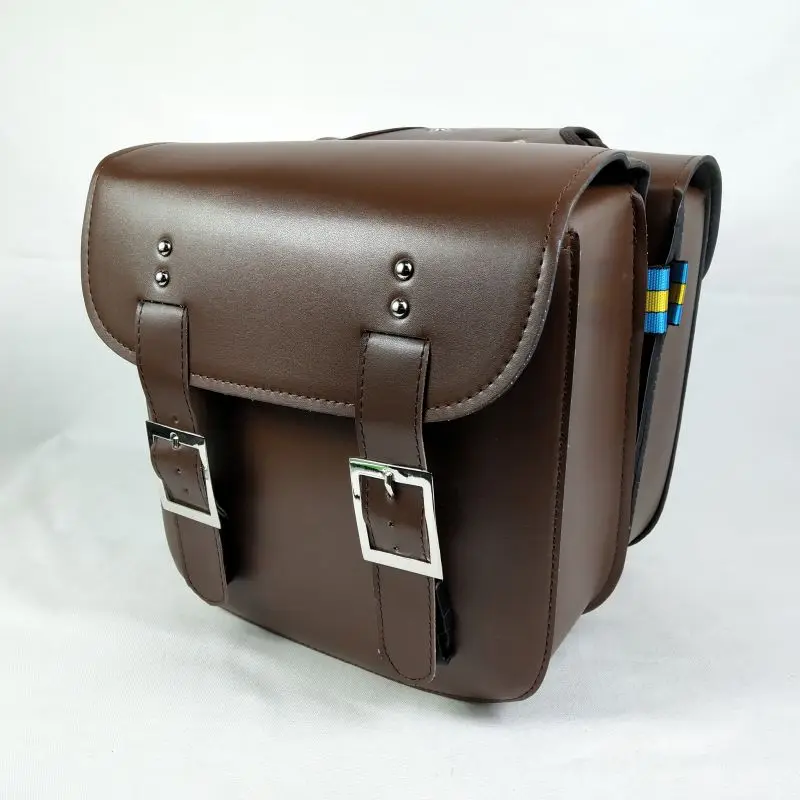 

2PCS Universal Motorcycle Saddlebag Side Tool Luggage Bags Saddle Bags Tool Storage PU Leather Large Capacity