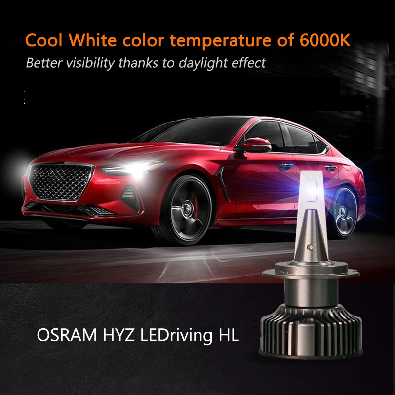 OSRAM СВЕТОДИОДНЫЙ H1 HYZ светодиодный riving 6000K холодный белый Светодиодный автомобильный фонарь Оригинальная лампа 140% больше яркости 46150CW, пара