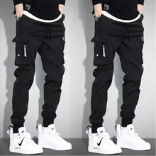 5XL Мужские Винтажные брюки карго мужские хип-хоп черные джоггеры с карманами мужские корейские модные спортивные штаны Осенние Комбинезоны