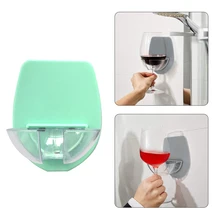 Ватт пластиковый держатель для вина для ванны, душа, красное вино, шелковистый крепкий винный Стеклянный Стеллаж для хранения, кухонный стеллаж, стекло