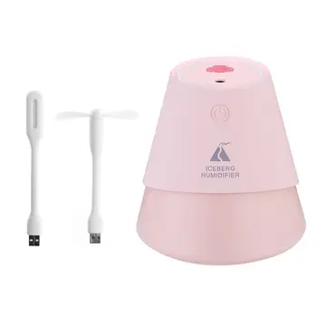 

DEKAXI Iceberg-shaped mini air humidifier with USB fan lamp, car air purifier diffuser, desk mini humidifier
