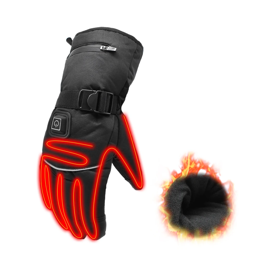 

WOSAWE Winter Cycling Gloves Heated Warm Up Motorcycle Ski Snowboard Gloves Waterproof Touch Screen mtb Bicycle Gloves