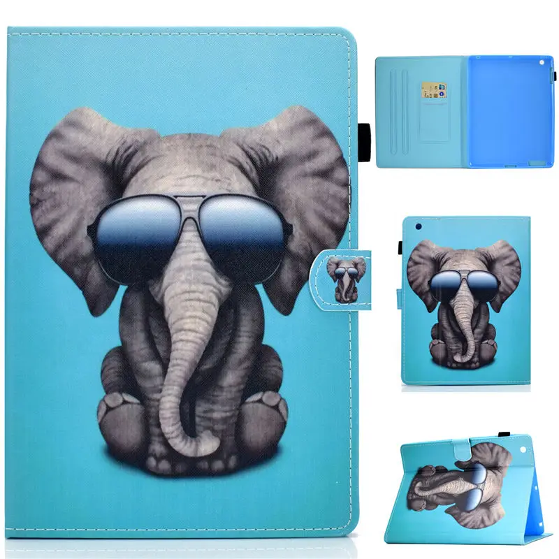 S037 Мультфильм Cat Чехол для Apple iPad 2/3/4 чехол Funda планшет силиконовый чехол из искусственной кожи для iPad2 iPad3 iPad4 Стенд кожи в виде ракушки+ стилус+ Защитная пленка на экран - Цвет: S037