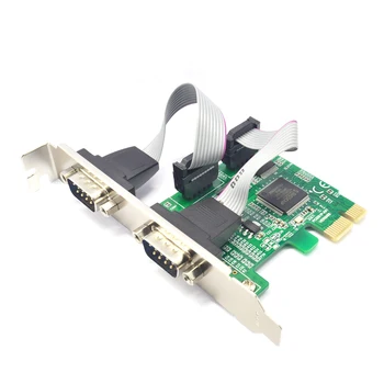 

QINDIAN Add On Cards RS 232 Adapter PCI Express 1X Computer Expansion Cards RS232 PCI-E X1 Computer Components 2Port Serial Card