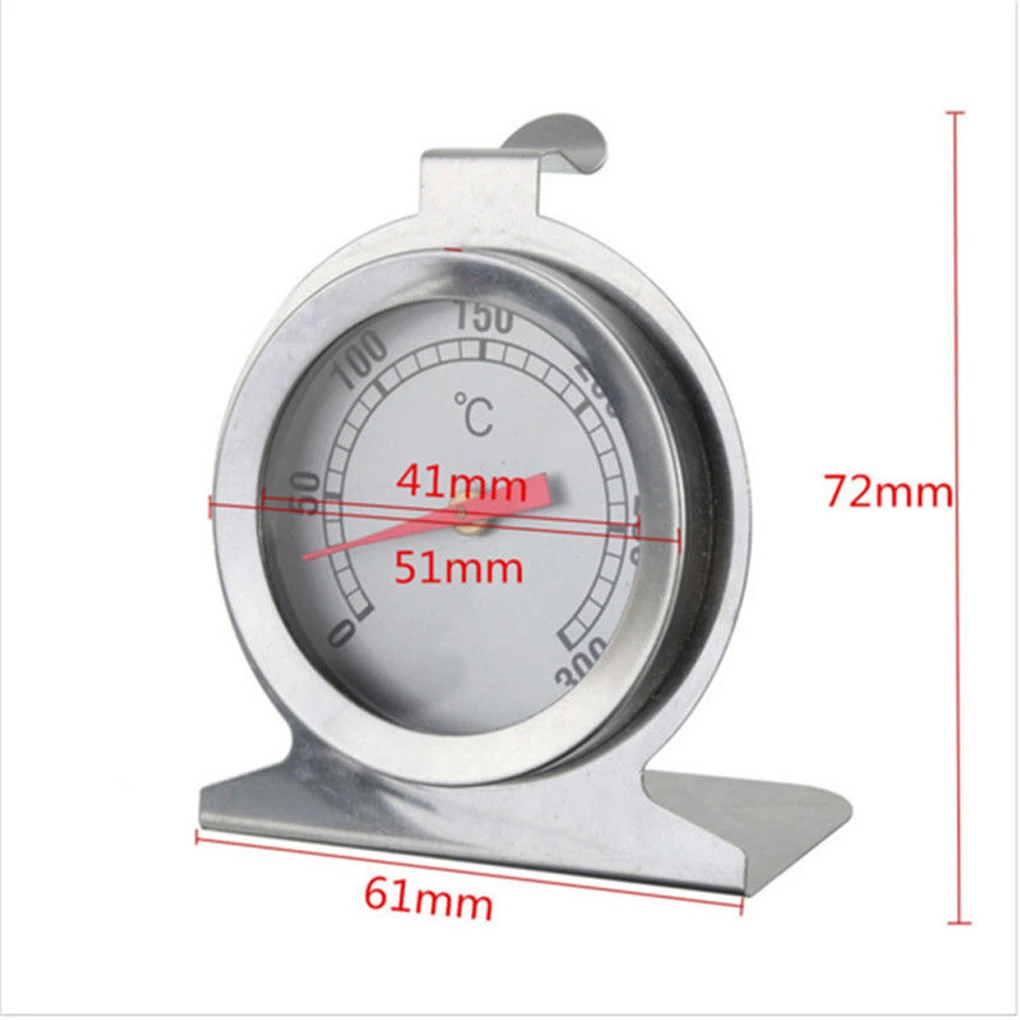 Stainless Steel Oven Cooker Thermometer Temperature Gauge Mini Thermometer Grill Temperature Gauge for Home Kitchen Food