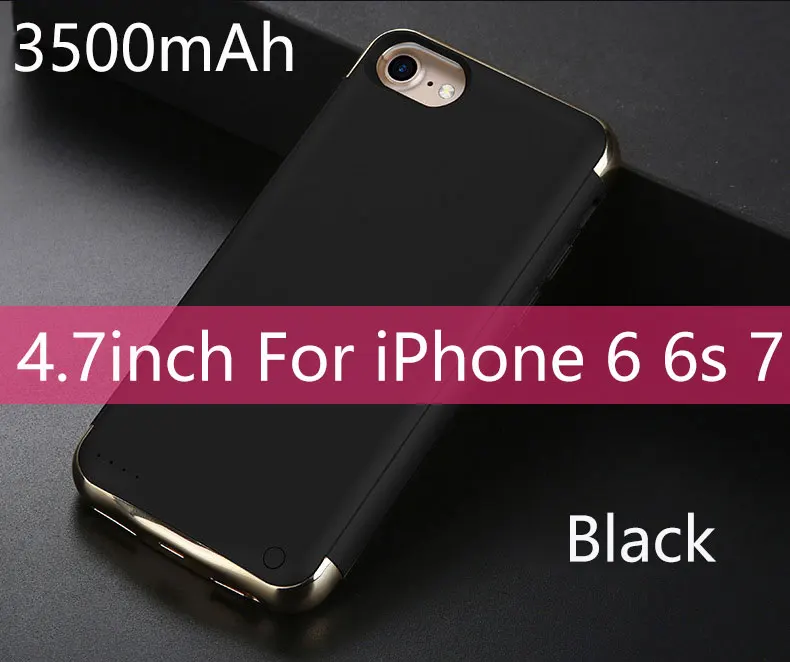 3500 мАч портативный чехол для аккумулятора для iPhone 6, 6 S, 7, 4000 мАч, запасной аккумулятор, чехол для зарядного устройства, тонкий чехол, Внешний чехол - Цвет: As Picture Show