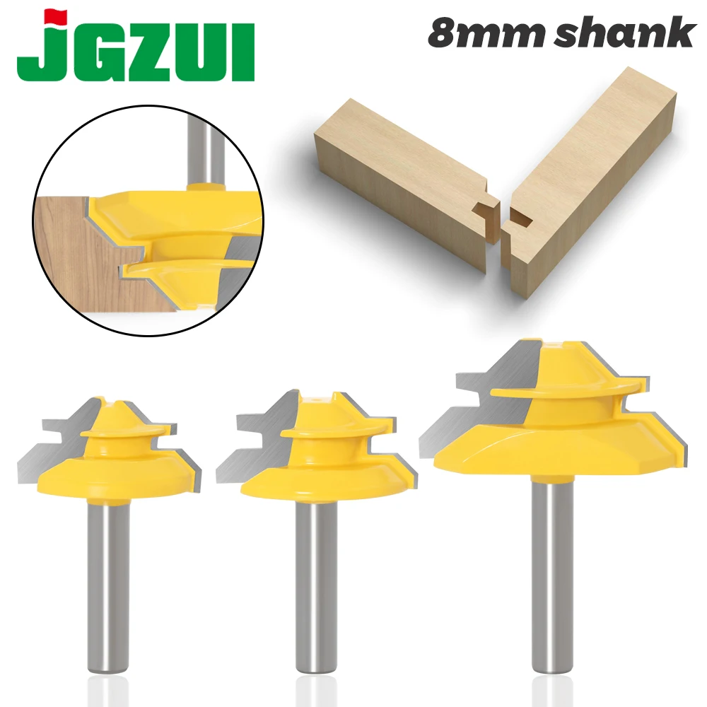 Hout Frees 2 stks 8mm Shank Lock Mijter Tenon Router Bits 22.5 Graden