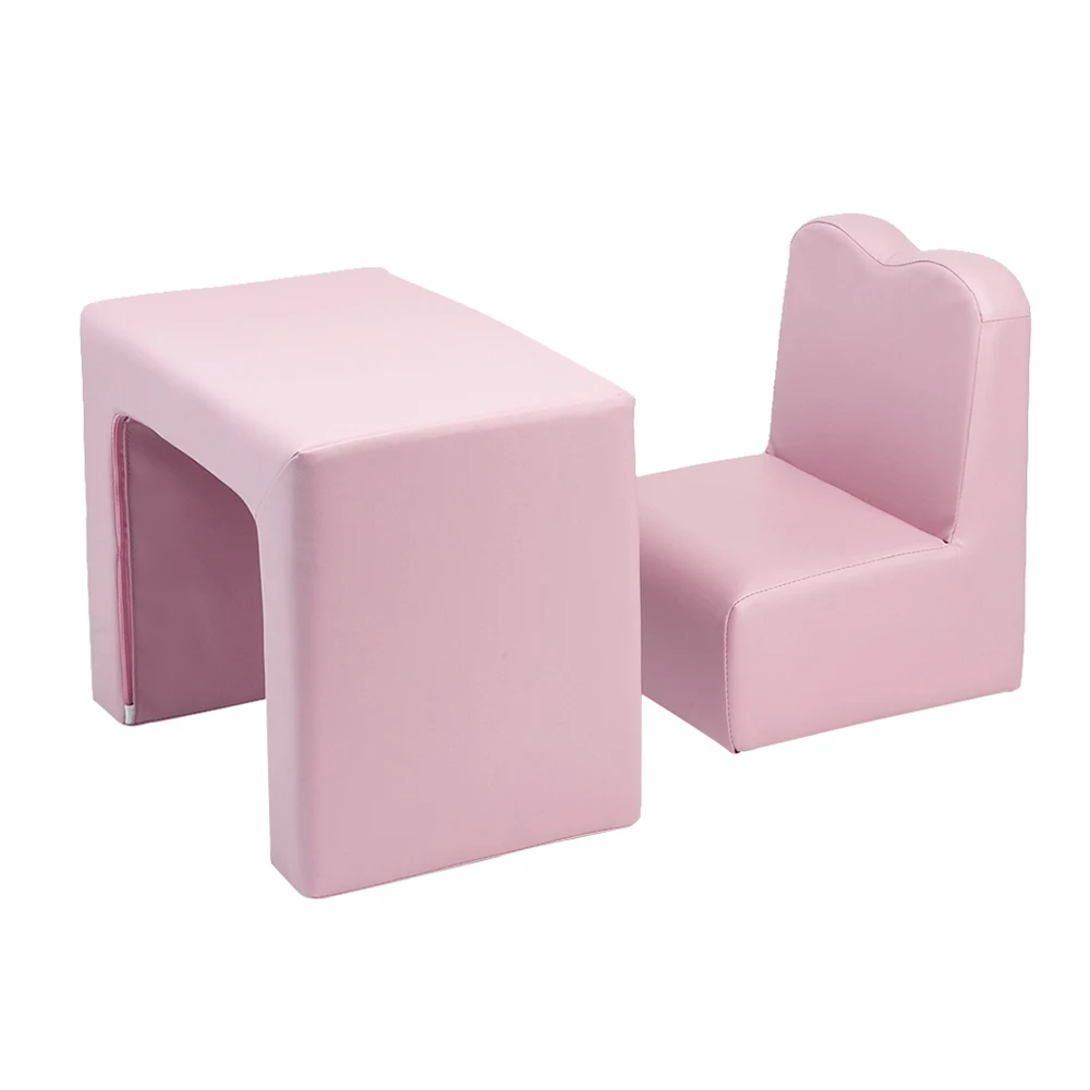 

2-in-1 Children Sofa Multi-Functional Small Couch Table and Chair Set Kids Furniture for Daycare,Kid's Room,Bedroom,Living Room