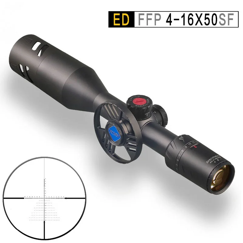Высокое качество Дискавери ED 4-16X50SF FFP охотничий прицел первая фокальная плоскость прицел оптика прицелы для наружной съемки