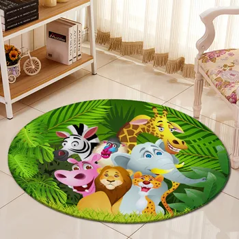 

European and American round cartoon anime carpet children's room carpet bedroom bedside blanket baby crawling carpet40/60/80/100