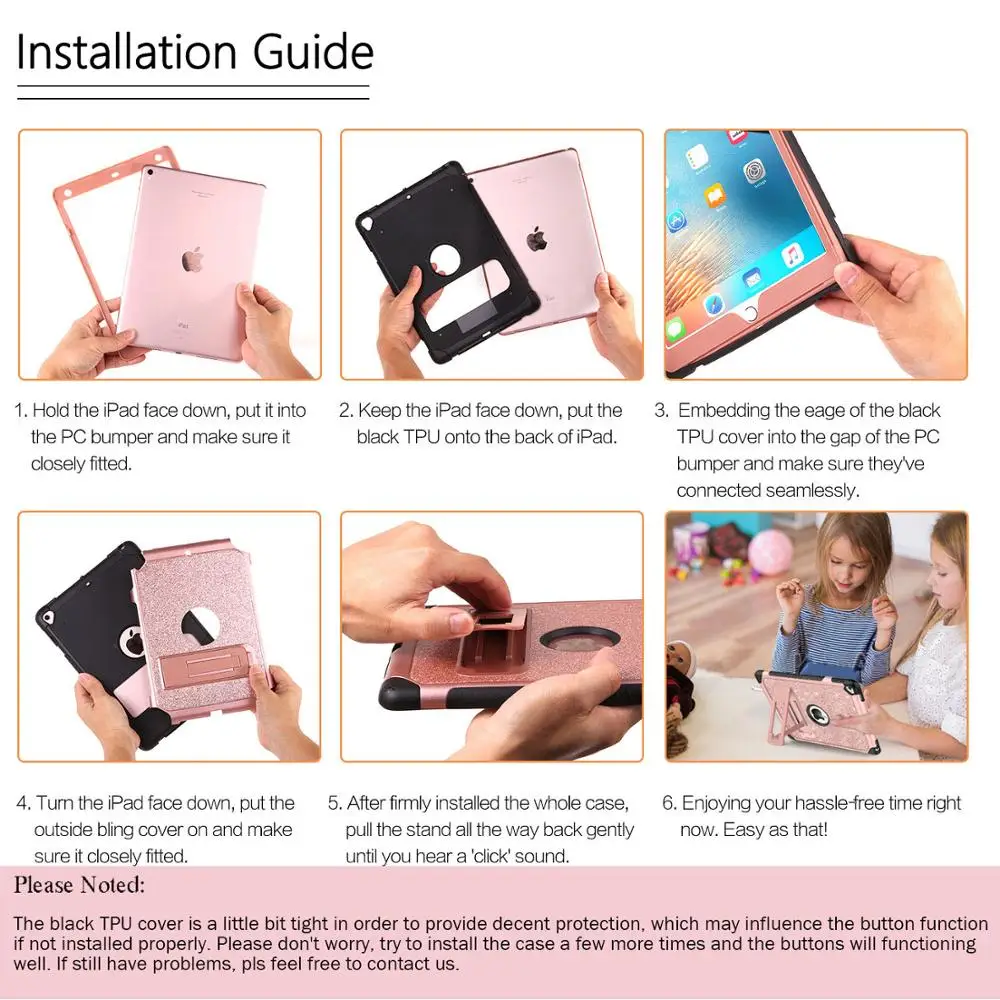 Чехол BENTOBEN для iPad Air 2/iPad 9 7 2017/2018/Pro 5 го/6 го/7 го поколения 3 слойный полноразмерный