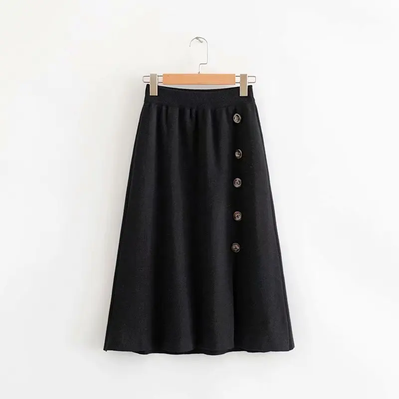 Women Clothes 2019 Women Wear Fashion Five Button Skirt Skirts Womens Skirt Modis Streetwear