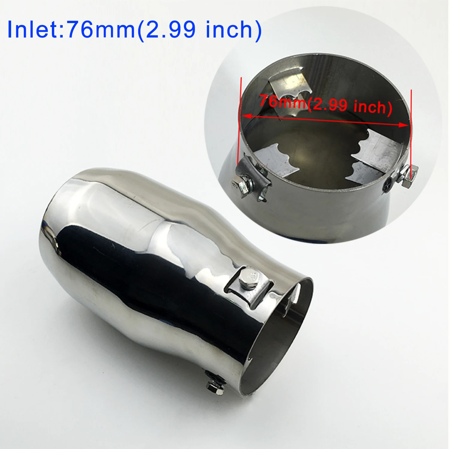 Rear Exhaust Tips Tailpipe Universal 76mm 3 Inch Cut Out Accessory Auto